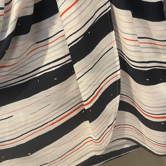 BCBGENERATION Galaxy Combo: Asymmetrical Hemline, Striped Wrap Dress - Picture 4 of 8